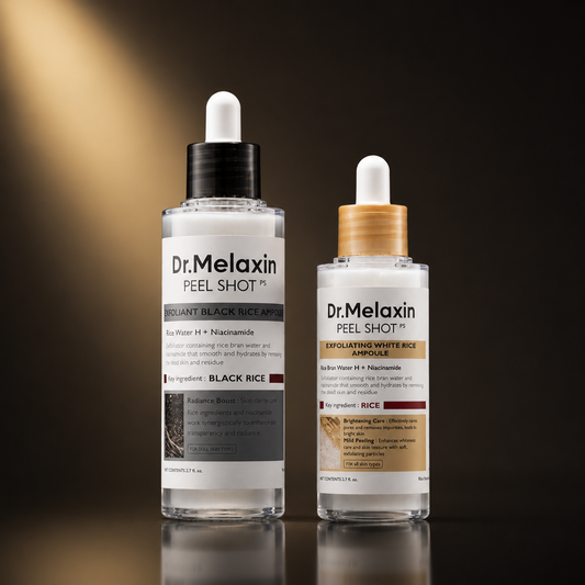 Pack Duo Ampolla de Arroz Peel Shot Glow  (Black + White)
